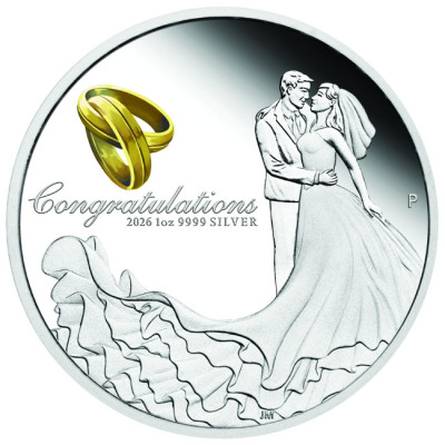 Matrimonio 2026 - Moneta d'argento da 1 Oz.