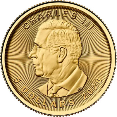 Liść Klonu (2026) - 1/10 Oz - złota moneta inwestycyjna