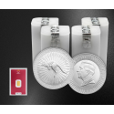 100+1: 100x Kangaroo (2026) - 1 Oz - Silver Coin + 1g Gold Bar FREE!!!