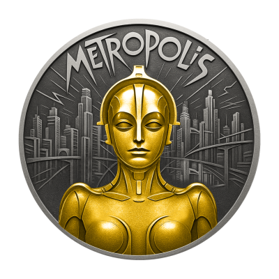 Metropolis (2025), sillent film classics - pièce de collection en argent