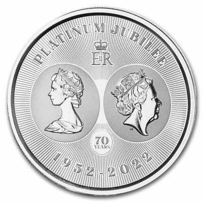 Reina Isabel II. Jubileo de Platino (2026) - 1 Oz - Moneda de Plata de Colección