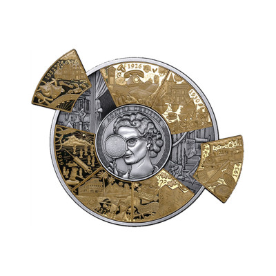 Agatha Christie (2026) - Moneta d'argento da collezione da 5 once con puzzle