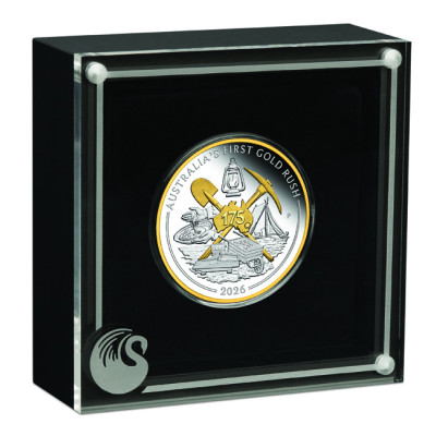 La Primera Fiebre del Oro en Australia - 1 Oz - Moneda de Plata de Colección