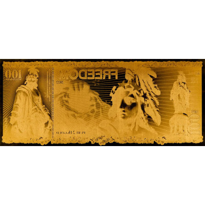 Freedom Aurum - 24-karatowy złoty banknot (100 mg)