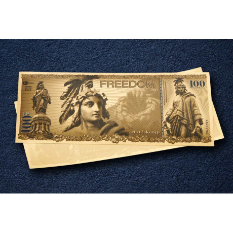 Freedom Aurum - 24-karatowy złoty banknot (100 mg)