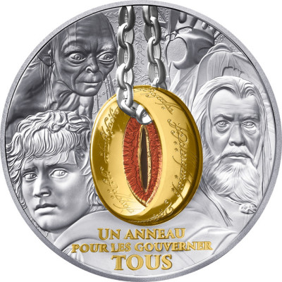 El Señor de los Anillos - Moneda de colección de plata de...