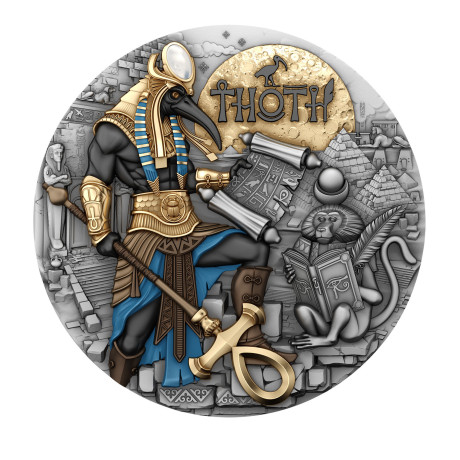 Thoth - 2 Oz - Moneda de Plata de Coleccionista