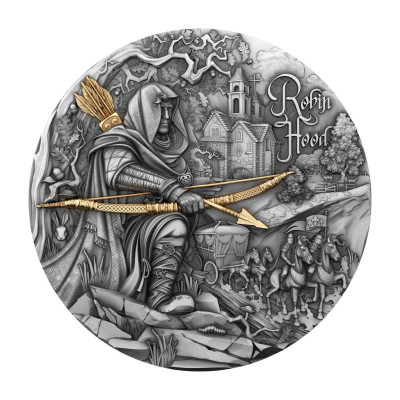 Srebrna moneta kolekcjonerska Robin Hood - 2 uncje