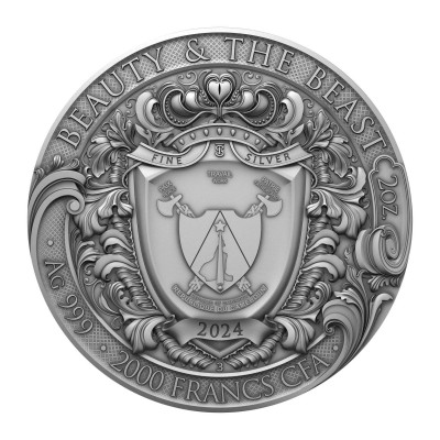 La Belle et la Bête - 2 Oz - Pièce de collection en argent
