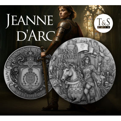 Juana de Arco - 2 Oz - Moneda de Plata de Colección