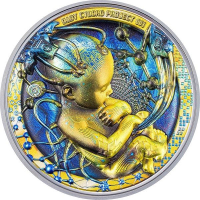 Baby Cyborg Revolution (2022) - 3 uncjowa srebrna moneta kolekcjonerska Proof