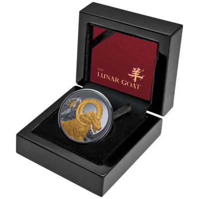 Lunar Goat (2027) - 1 Oz - moneta da collezione in argento proof