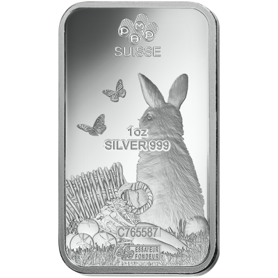 Lunar Rabbit (2023) - 1 once - lingot d'argent d'investissement