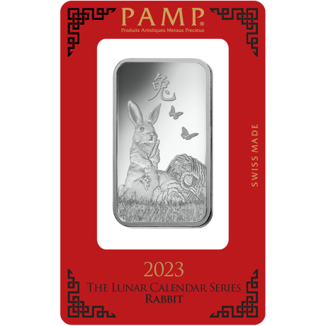 Lunar Rabbit (2023) - 1 onza - lingote de plata de inversión