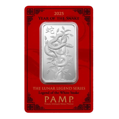 Lunar Snake (2025) - 1 once - lingot d'argent d'investissement