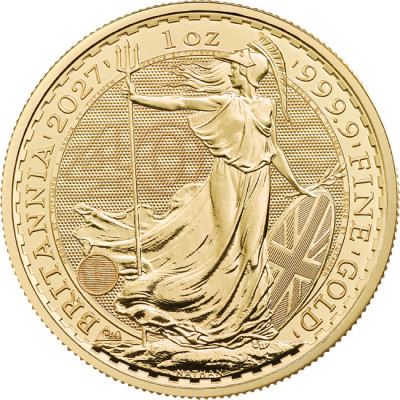 Britannia (2027) – 1 uncja – złota moneta inwestycyjna