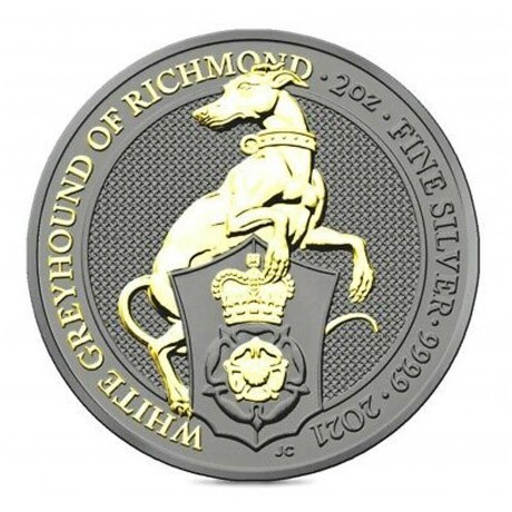 2 OZ WHITE GREYHOUND OF RICHMOND 2021- stříbrná mince